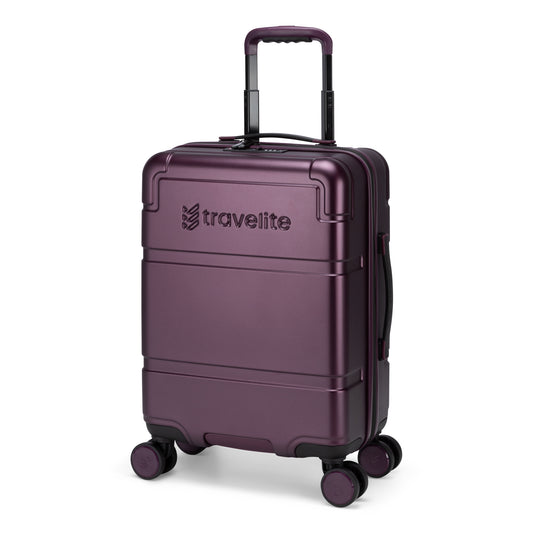 Product Image – Travelite Itinerary Hardside Spinner Carry-on, ultra-lightweight with TSA lock, telescopic handle & 4 wheels.