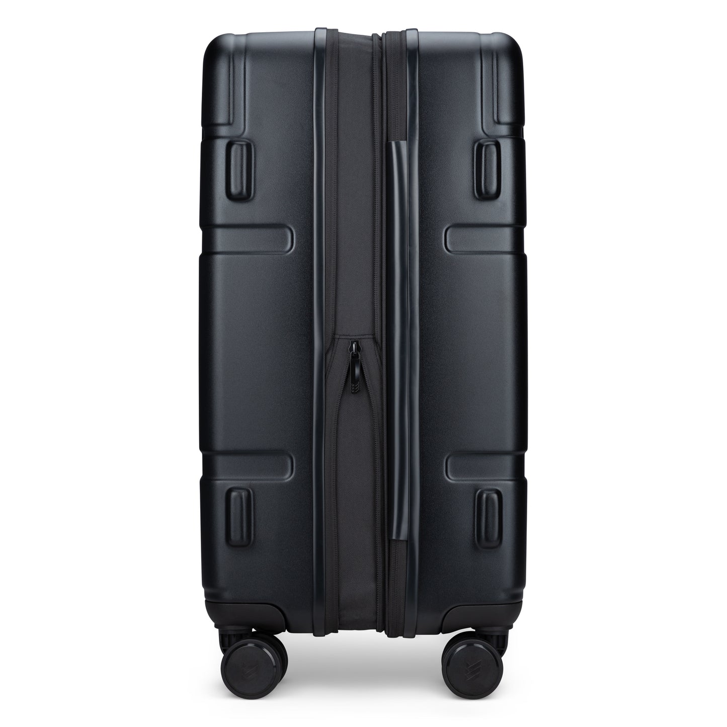 The Travelite Itinerary Medium Expandable has a black hard-shell with 8 lightweight 360-degree spinner wheels.