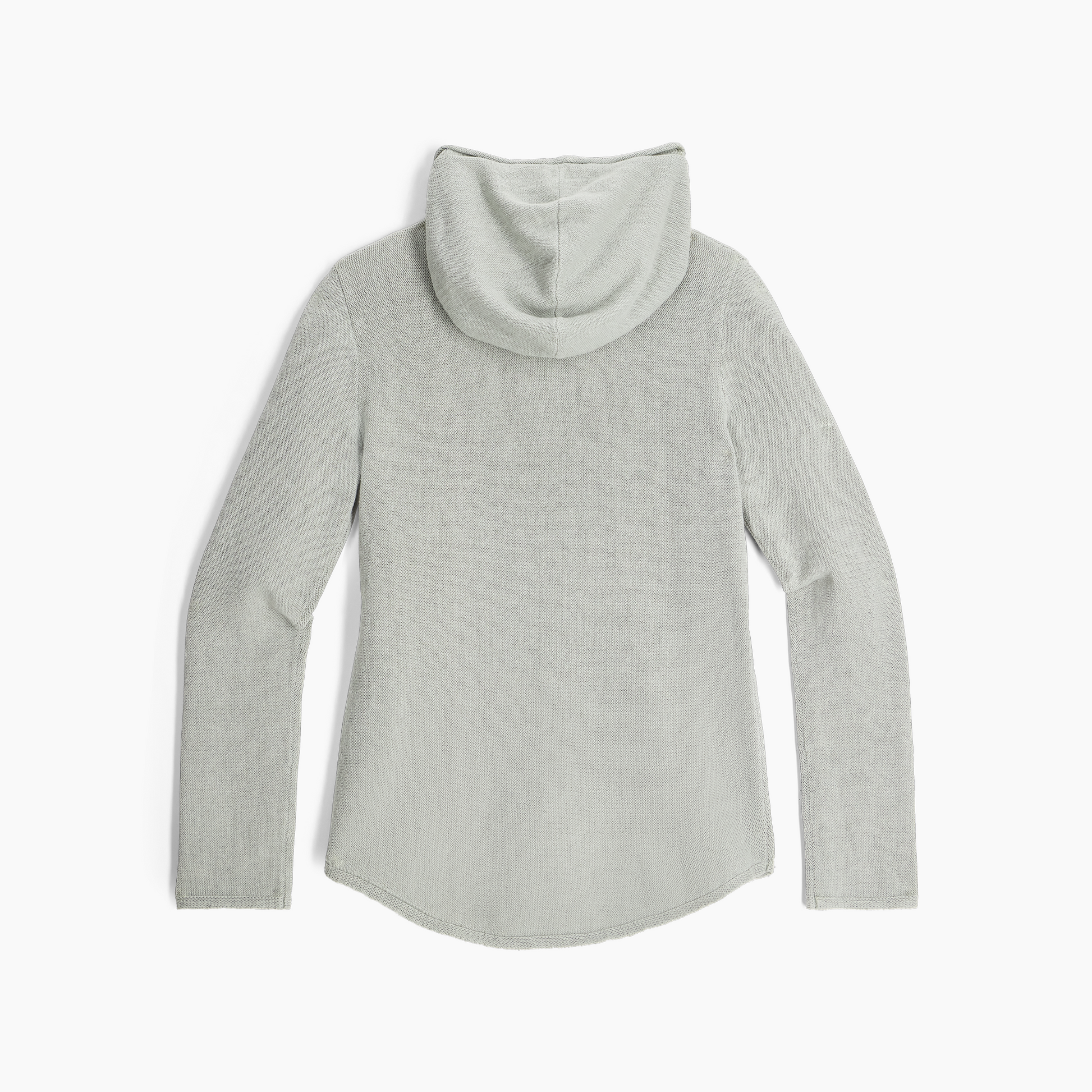 The Royal Robbins Women's Headlands Hemp Hoodie in light gray offers breathable, three-season layering.