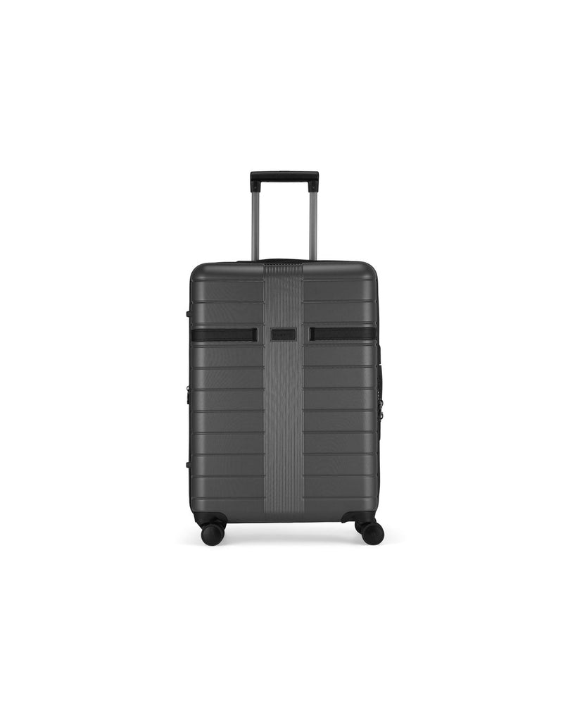 Bugatti Hamburg 24" Hardside Expandable Spinner in Charcoal, front view.