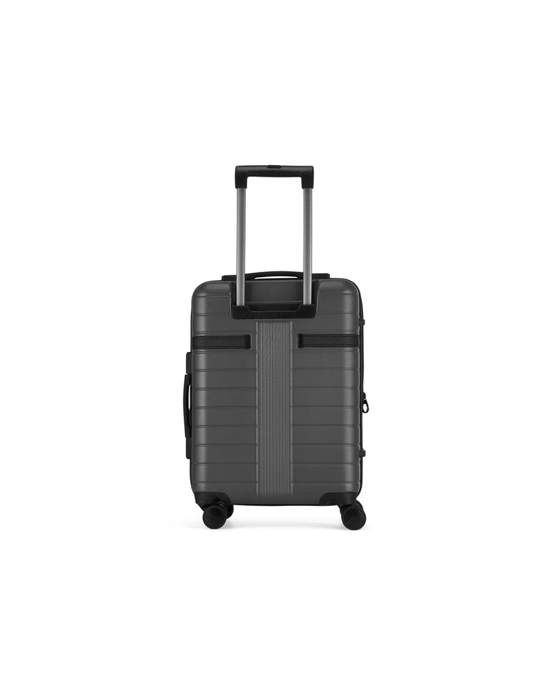Bugatti Hamburg Hardside Carry-on Spinner in Charcoal., back view.