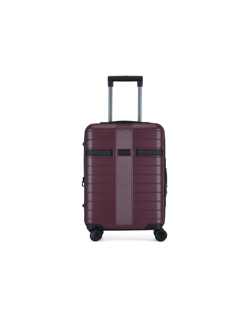  Bugatti Hamburg Hardside Carry-on Spinner in in Red Lacquer colour, front view.