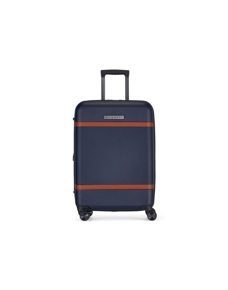 Bugatti Wellington Hardside 24" Expandable Spinner in Navy, front view.