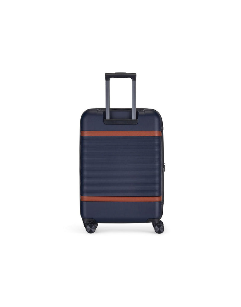 Bugatti Wellington Hardside 24" Expandable Spinner in Navy, back view.