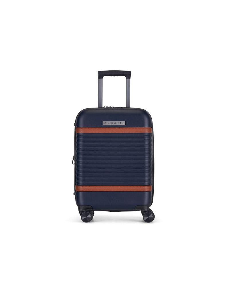 Bugatti Wellington Hardside Carry-on Spinner in Navy, front view.