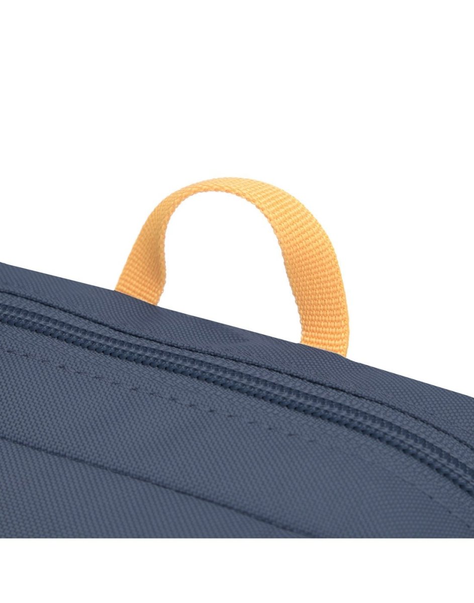 Pacsafe® GO Anti-Theft Festival Crossbody in coastal blue colour, close-up of hanging loop attached to top of the bag.