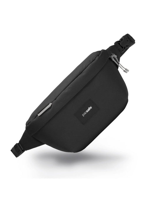 Product Image – Pacsafe® GO Anti-Theft Sling Pack in jet black colour front view.