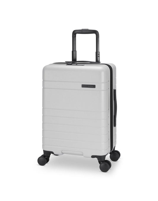 Product Image – Roots Travel 19" Hardside Spinner Carry-on in antarctica, front angle view.,