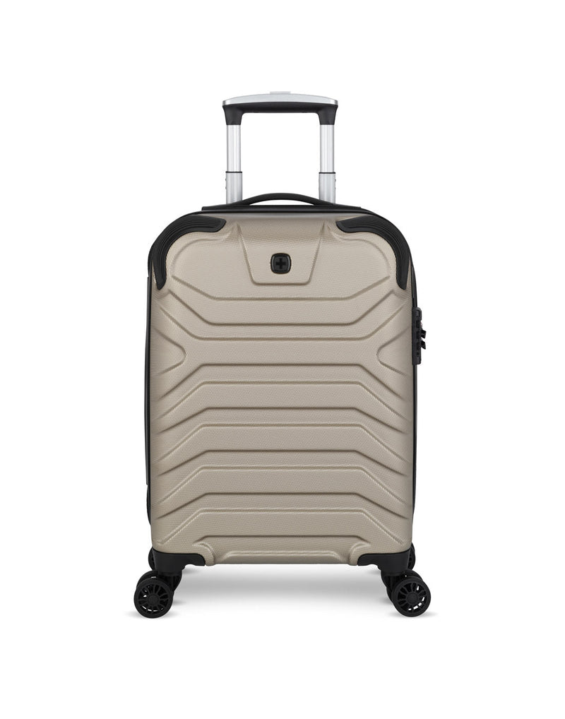 Swiss Gear Fortress 19" Hardside Carry-on Spinner in sand colour, front view