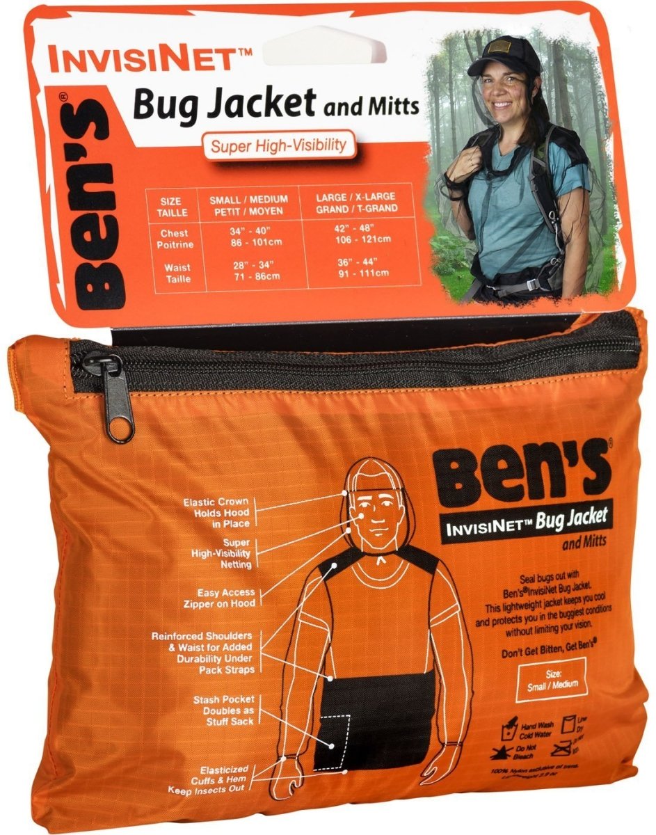 Ben's invisiNet bug jacket & mitts bag in english
