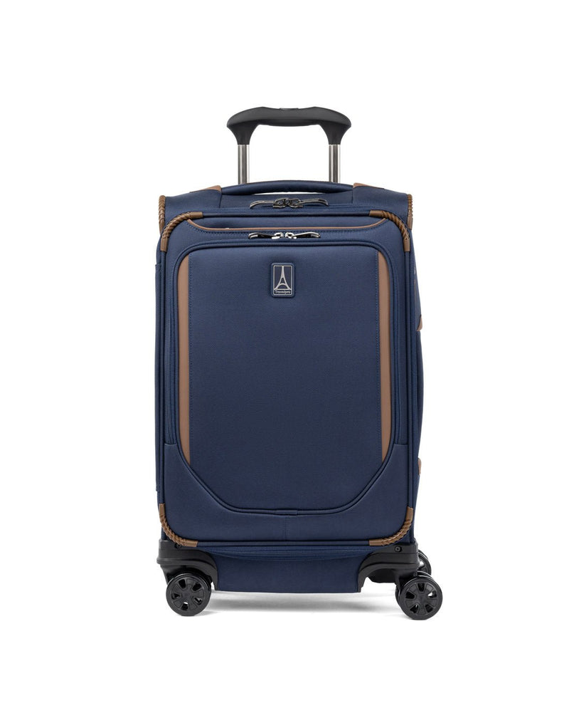 Travelpro Crew™ Classic Carry-on Expandable Spinner in Patriot Blue, front view.