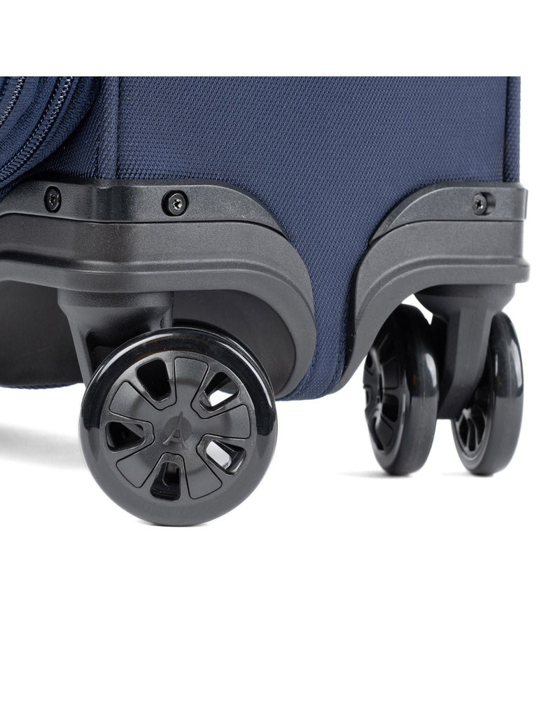 Close up of black spinner wheels on Travelpro Crew™ Classic Compact Carry-on Expandable Spinner