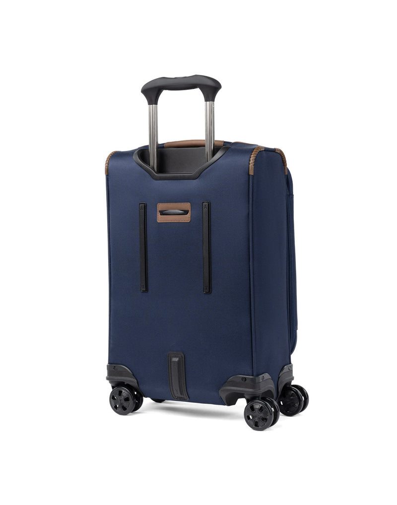 Travelpro Crew™ Classic Compact Carry-on Expandable Spinner in patriot blue, back angled view