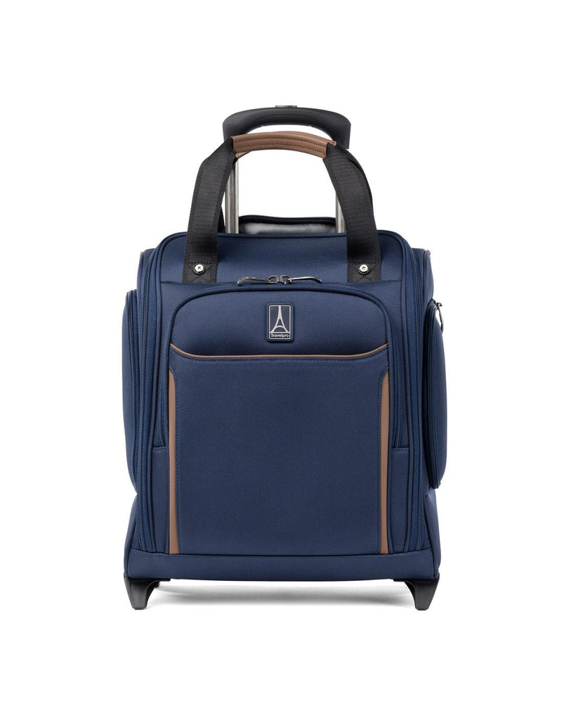 Travelpro Crew™ Classic Rolling Underseat Carry-on in Patriot Blue, front view.
