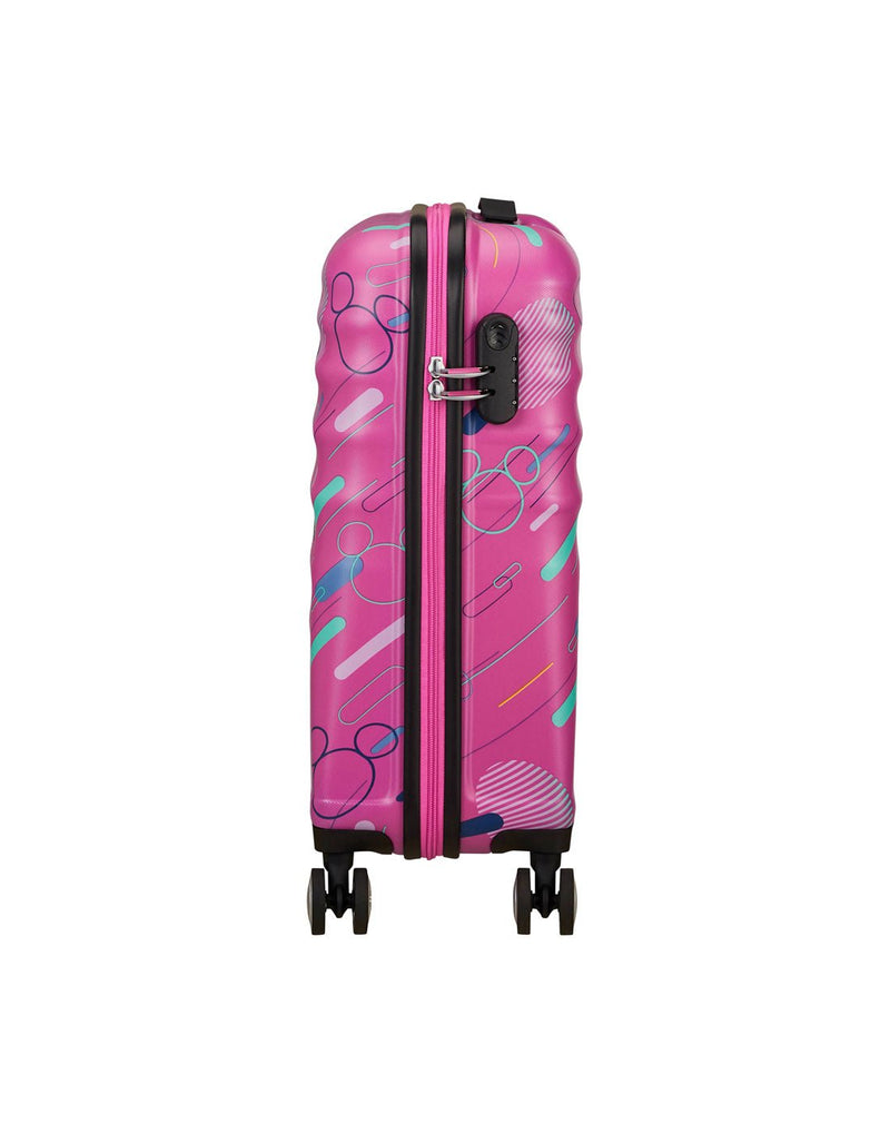 American Tourister Disney Wavebreaker Spinner Carry-on - Minnie Future Pop, left side view