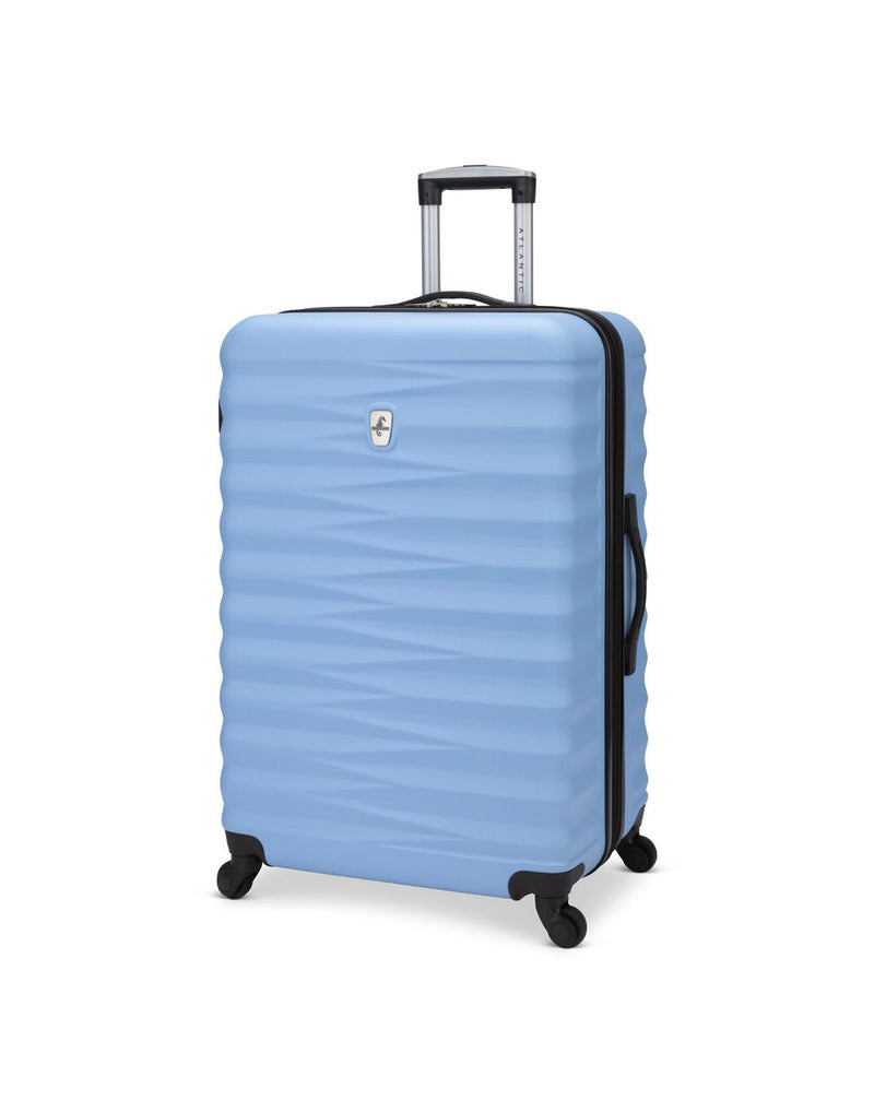 Atlantic Chaser Hardside 28" Expandable Spinner in powder blue colour, front angled view