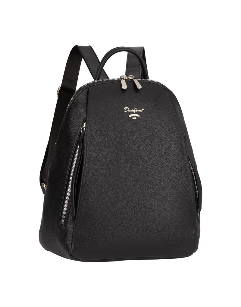 David Jones Oval Backpack, black, front view