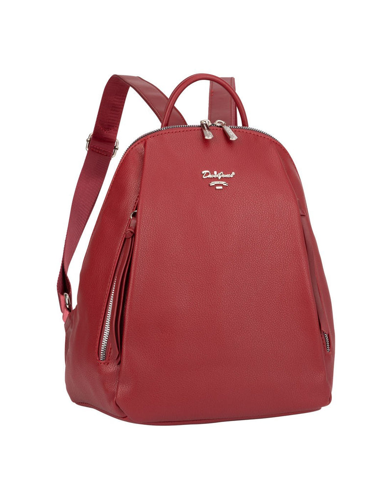 David Jones Oval Backpack, red, front view