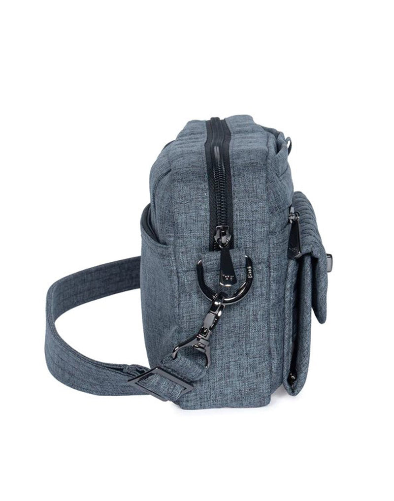 Lug Switch Convertible Crossbody Bag in heather grey, side view