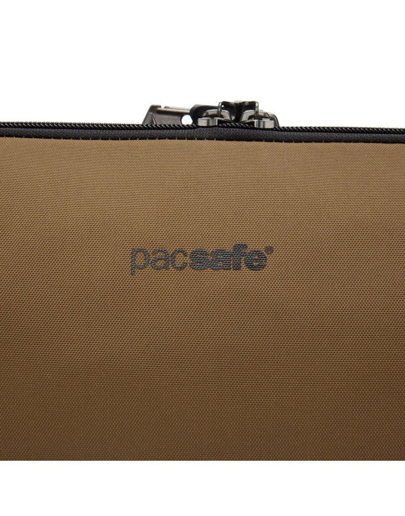 Close up of Pacsafe logo