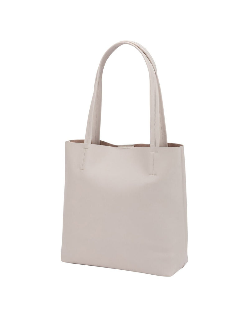 Roots Snap Closure Large Satchel, ivory, back angled view