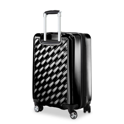 The Ricardo Beverly Hills Melrose 20" Hardside Spinner Carry-on in black is shown on a white background.