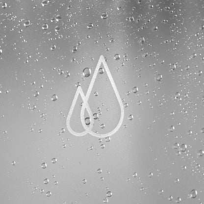 Minimalist double droplet icon inspired by Ricardo Beverly Hills Melrose 20" Hardside Spinner Carry-on.