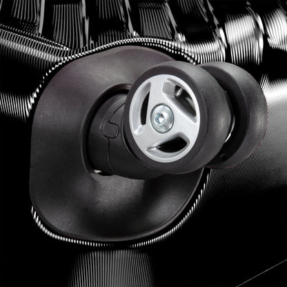 Close-up of a wheel on the Ricardo Beverly Hills Melrose 29" Hardside Large Expandable Spinner luggage.