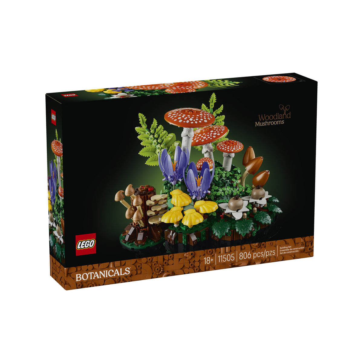 LEGO® Woodland Mushrooms - ONLINE ONLY, 806 pieces, for ages 18+, perfect colorful mushroom decor by LEGO.