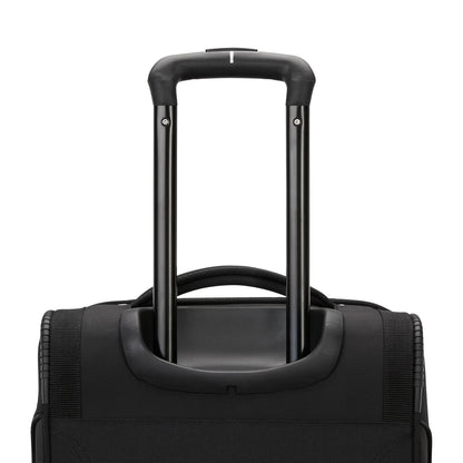 Close-up of the High Sierra Pendall Carry-on Wheeled Duffle with extended handle against a white background.