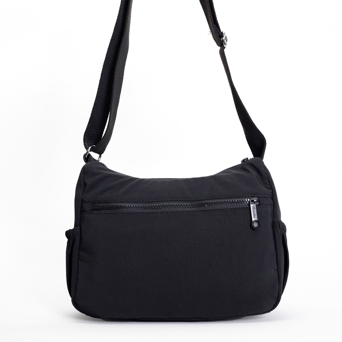 Miss Caprice Multi-zip Crossbody: a roomy, stylish women's bag with zipper front & side pockets, adjustable strap.