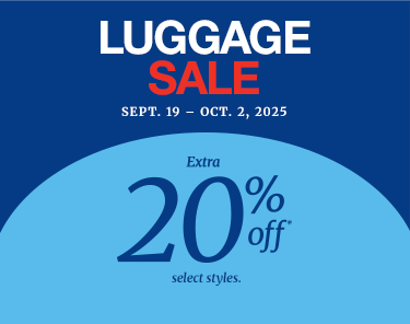 luggage sale sept 19 - oct 2, 2025 extra 20%off select style.