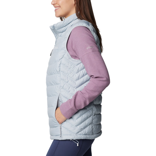 Product Image – Woman wearing Columbia Women's Powder Lite™ II Vest in cirrus grey, side view