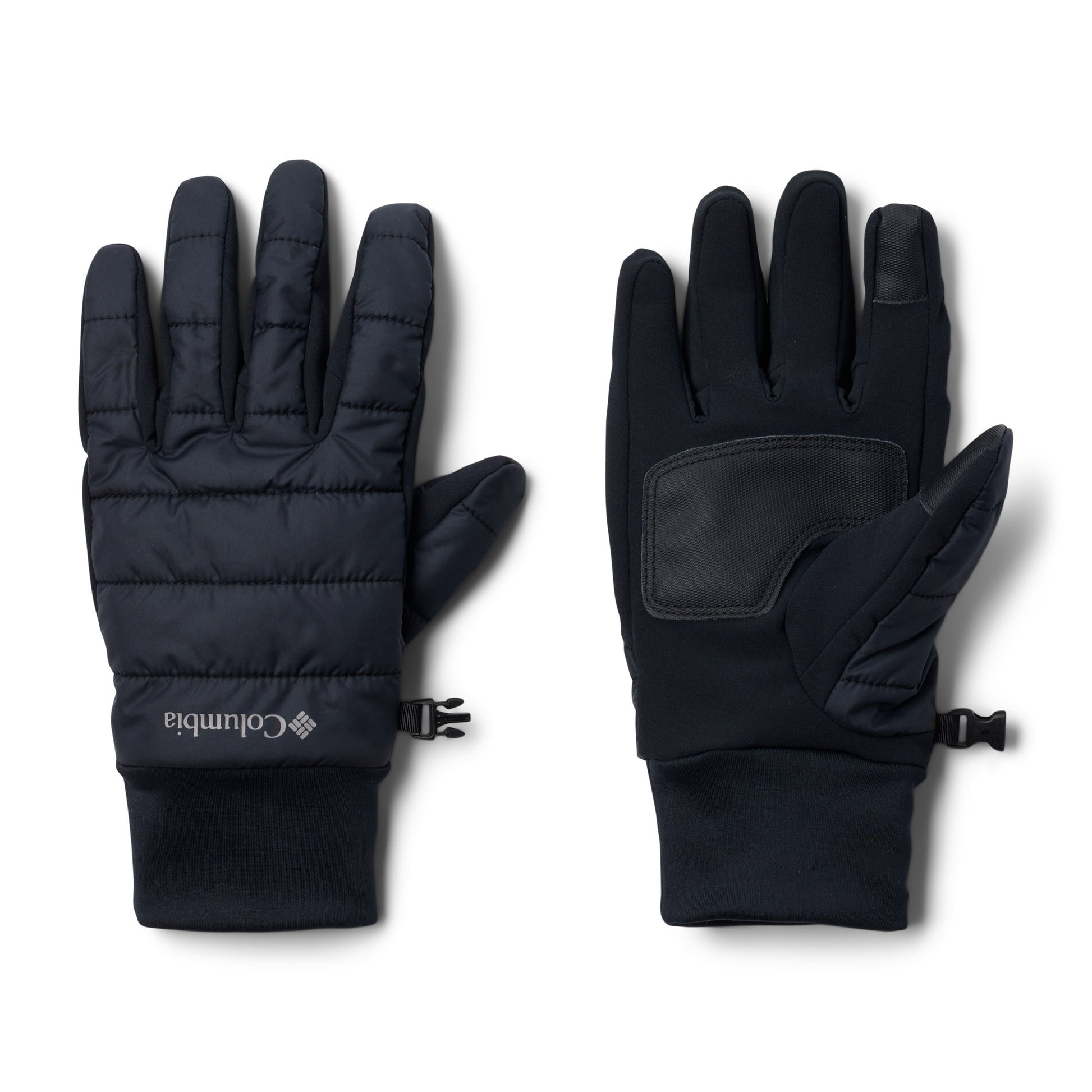 Columbia Men's Powder Lite™ II Gloves, black, flat view with one glove palm down and other palm up