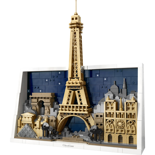 Product Image – LEGO® Paris - City of Love set by LEGO features iconic Paris landmarks, including the Eiffel Tower, ONLINE ONLY.