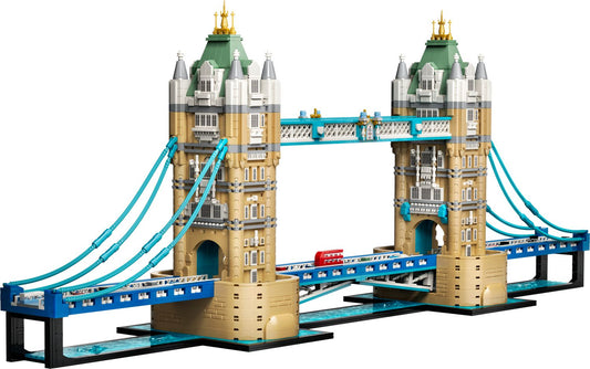 Product Image – LEGO® Tower Bridge - ONLINE ONLY: Includes red double-decker bus & blue cables; ideal for architecture fans.