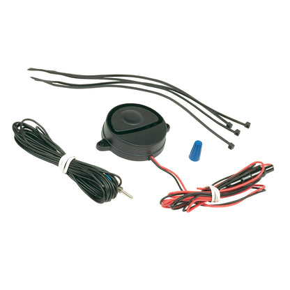 SubZero Trailblazer Electronic Deer Alert kit with black sensor, cables, and blue connector for car safety.
