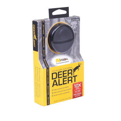 SubZero Trailblazer Electronic Deer Alert in yellow packaging helps prevent deer accidents for car safety.