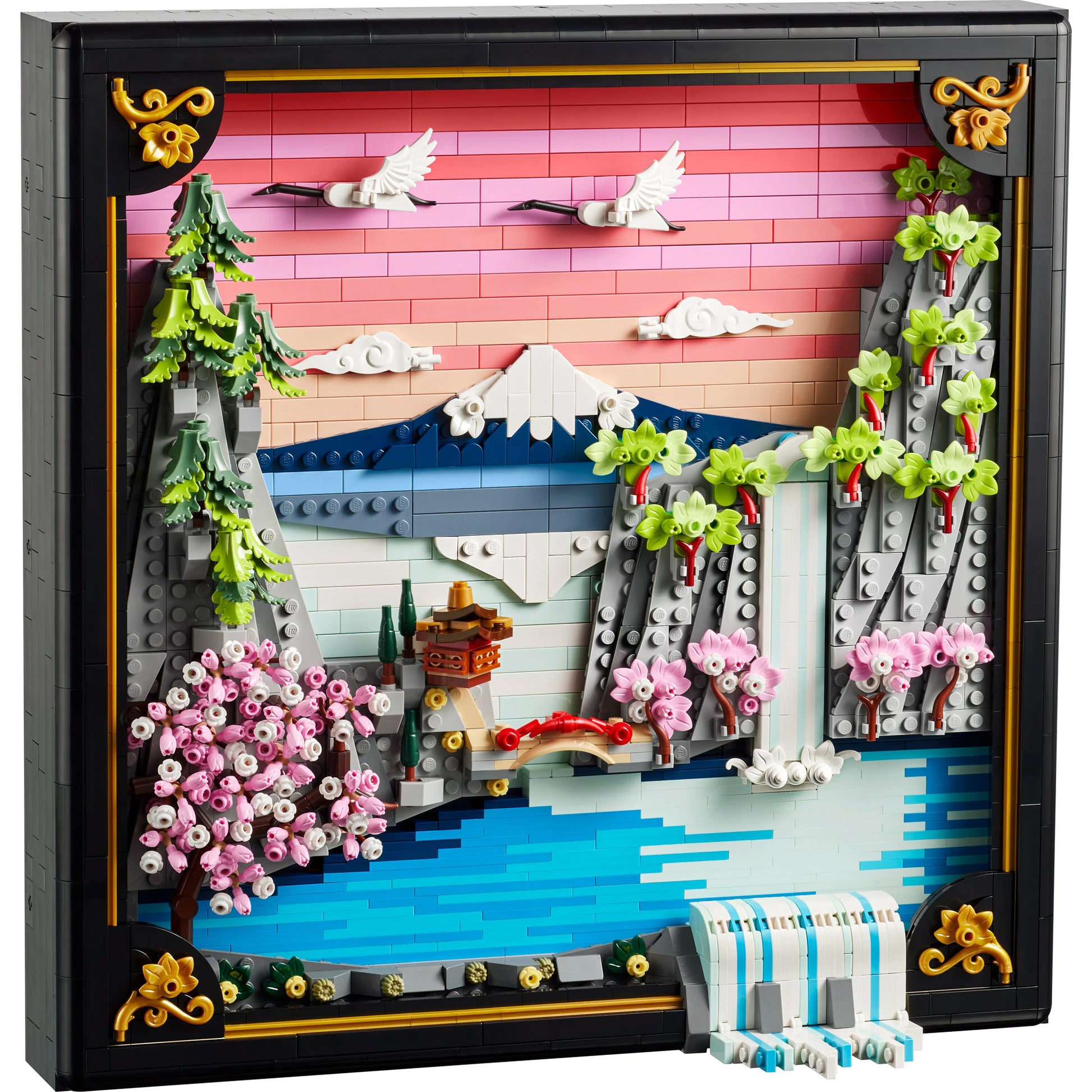 LEGO® Japanese Cherry Blossom Landscape by LEGO—ONLINE ONLY, ideal for botanical-inspired room decor.