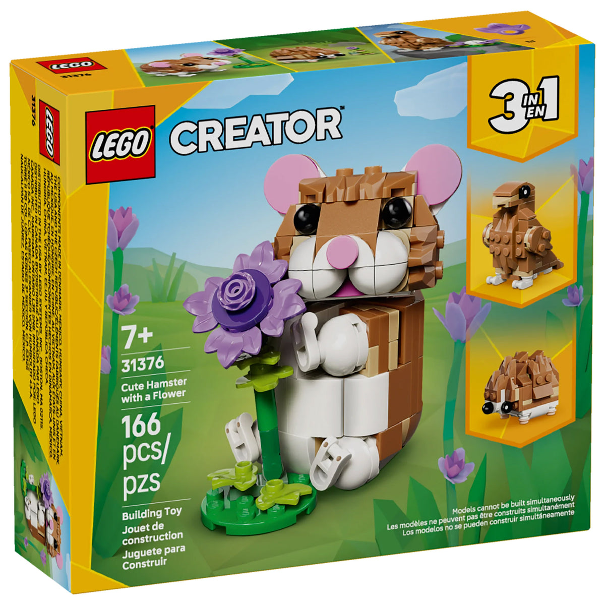 LEGO® Cute Hamster with a Flower - ONLINE ONLY: a fun hamster build plus two animal alternates.