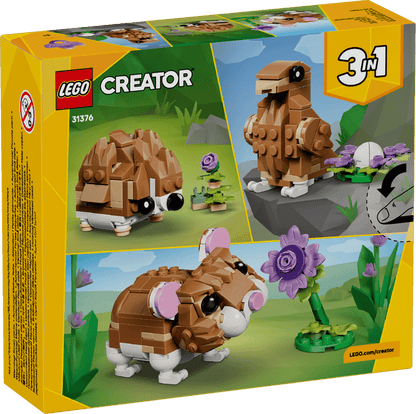 LEGO® Cute Hamster with a Flower set—adorable hamster build, available online only.