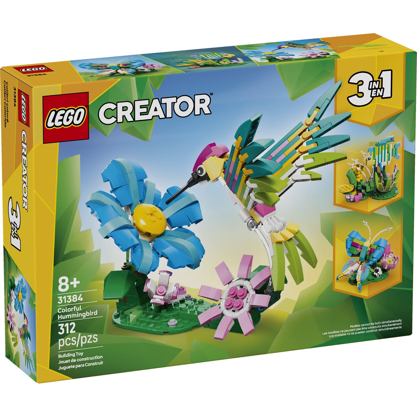 LEGO® Wild Animals: Colorful Hummingbird—312-piece animal building set for ages 8+, ONLINE ONLY.