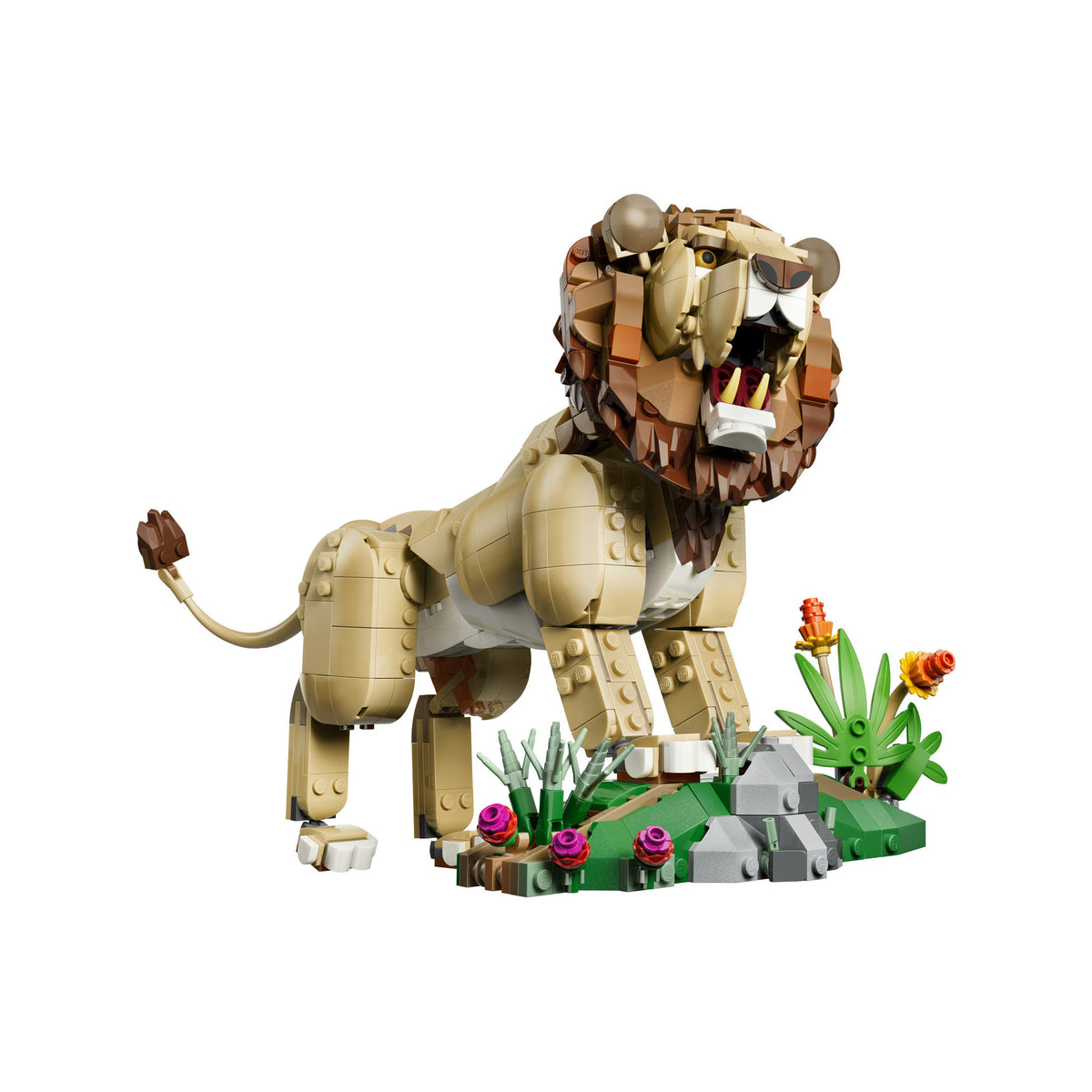 LEGO® Wild Animals: Majestic Lion building set with rocks, grass & flowers by LEGO - ONLINE ONLY.