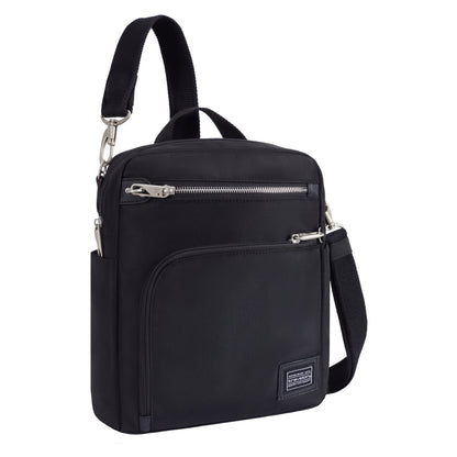 Travelon Anti-theft Heritage Tour Bag features RFID blocking, zip pockets & adjustable strap; shown on white.