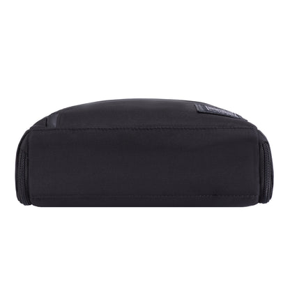 Travelon Anti-theft Heritage Tour Bag in black shown from the bottom on a white background.