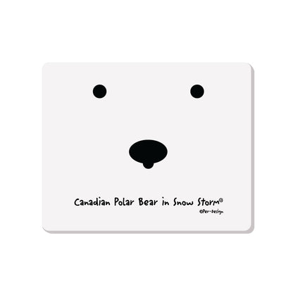 GGS Canadian Magnet – Polar Bear in a Snow Storm adds chilly charm to any space with its minimalist design.