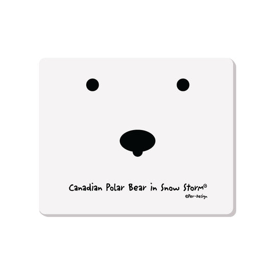 Product Image – GGS Canadian Magnet – Polar Bear in a Snow Storm adds chilly charm to any space with its minimalist design.