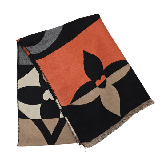 Product Image – Miss Caprice Orange Floral Scarf - ONLINE ONLY
