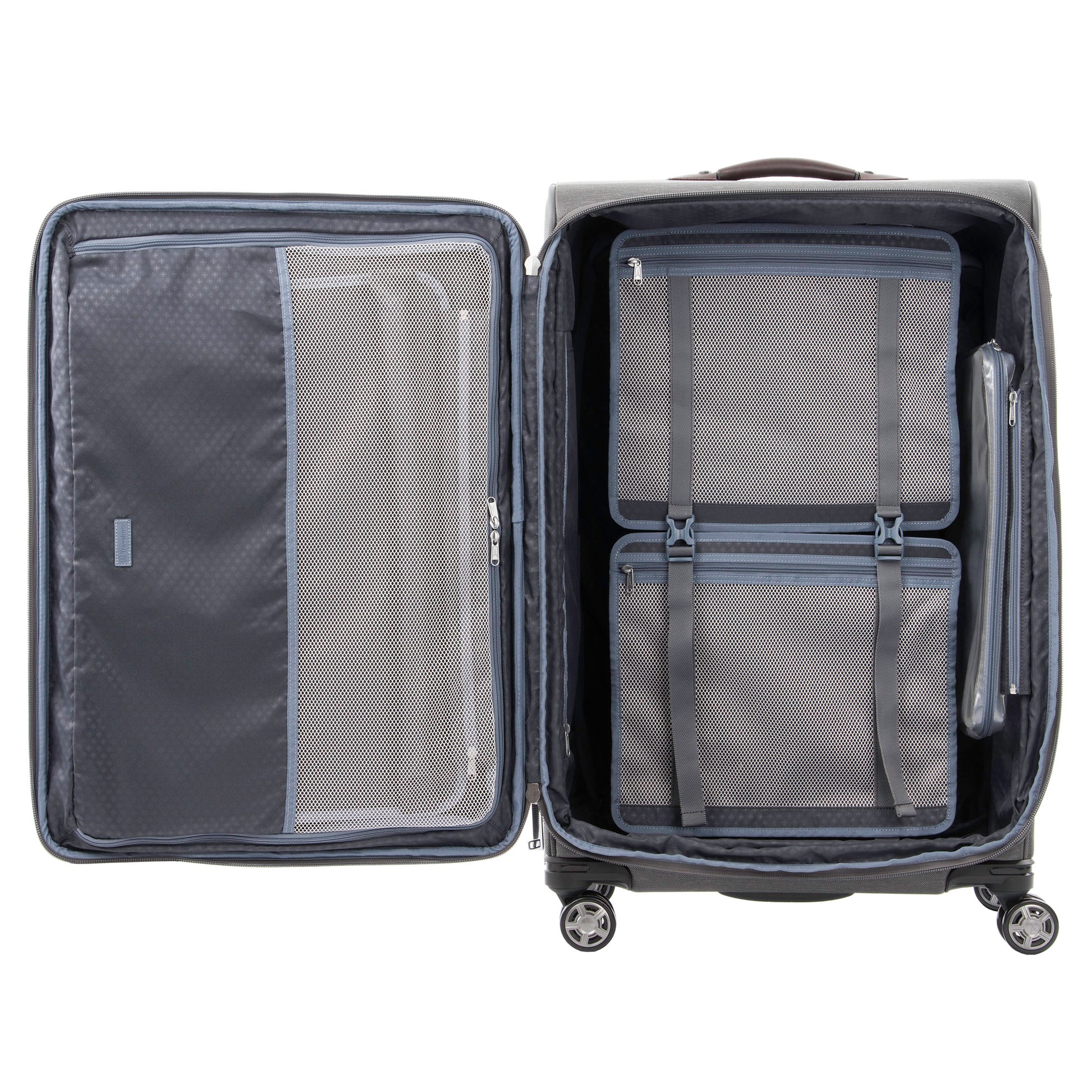 Travelpro® Platinum® Elite 29" Expandable Spinner, vintage grey, open view