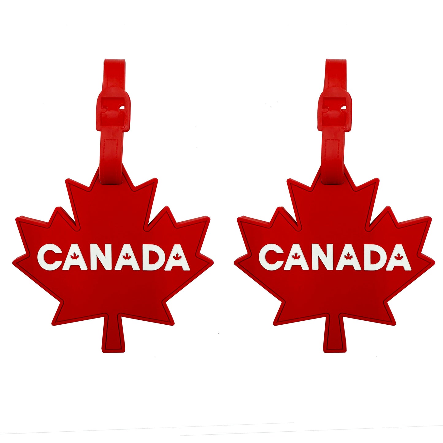MyTagAlongs Maple Leaf Set of 2 Luggage Tags